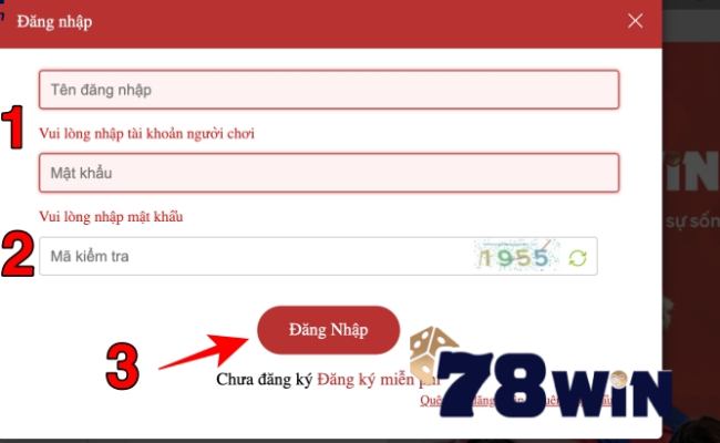 Cách đăng nhập 78WIN